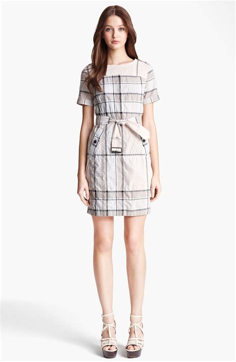 burberry brit check print dress|burberry check shirt.